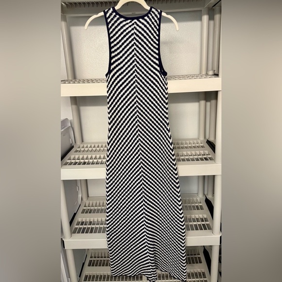 NWT House of Harlow 1960 Crochet‎ Sleeveless Maxi Dress White & Navy Size M - Picture 4 of 9